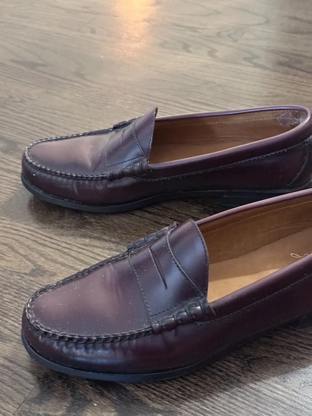 J.Crew British Boots & Shoes Burgundy Leather Penny Loafers – Size 11